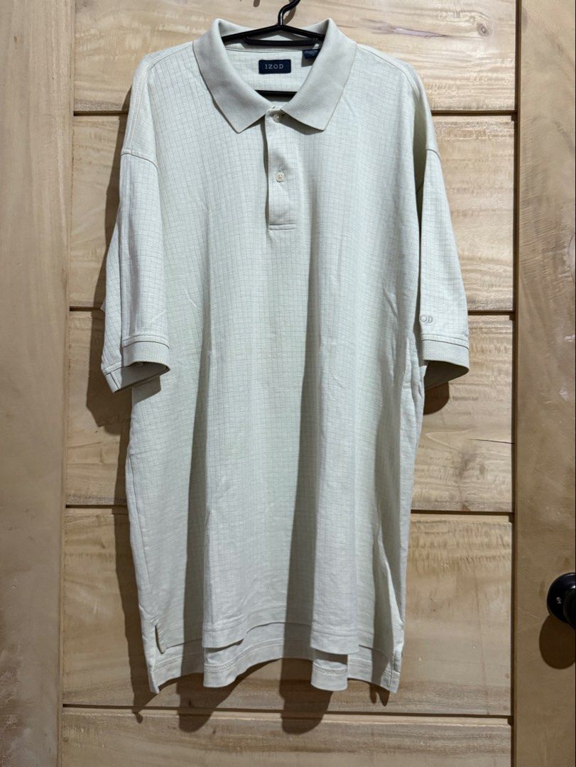 IZOD TEXTURED GRID POLO SHIRT (Category: Tshirts & Polo Shirts ) located in Calapan. Submitted by shop_storeal (Listing ID 1469983366, Image 1). Description: IZOD TEXTURED GRID POLO SHIRT Color: Cream / Light Beige / Off-White Size: XL (Relaxed Fit) Dimes: 30 front, 32 back, 25W Brand: IZOD • Condition: Great pre-loved condition! Clean, soft, and comfortable. • Price is negotiable! Open to reasonable offers. 📦 Shipping & Delivery: • Shipping via
