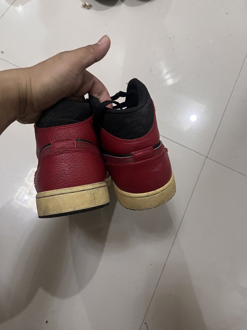 J1s (Category: Shoe inserts & accessories) located in Manila. Submitted by re.w0rn (Listing ID 1470112379, Image 3). Description: Jordan 1 Mid sneakers in a classic red and black ("Bred") colorway .