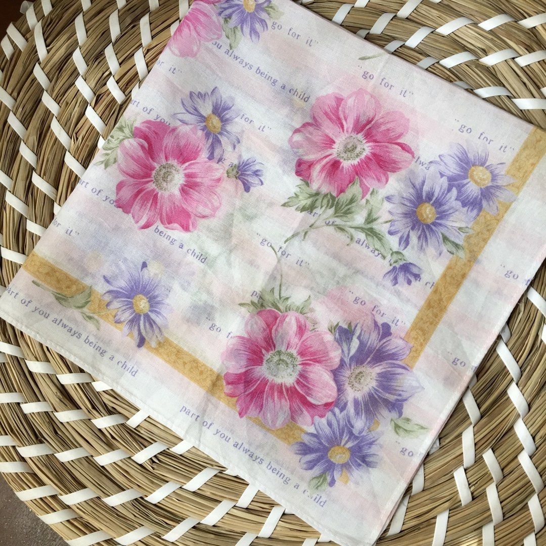Japan cotton handkerchief bundle 3pcs (Category: Scarves) located in Quezon, Isabela. Submitted by hankies_garden2 (Listing ID 1470076875, Image 2). Description: Fixed price‼️ Cotton hankies from Japan 1 day reservation only‼️ *Please manage your expectations if there would be min flaws/ washable dirt/ small storage stain- major flaws will be disclosed #japanhankies #japanscarves #mcm #branded #fendi #picasso #luxuryhanky #celinehandkerchief #fen