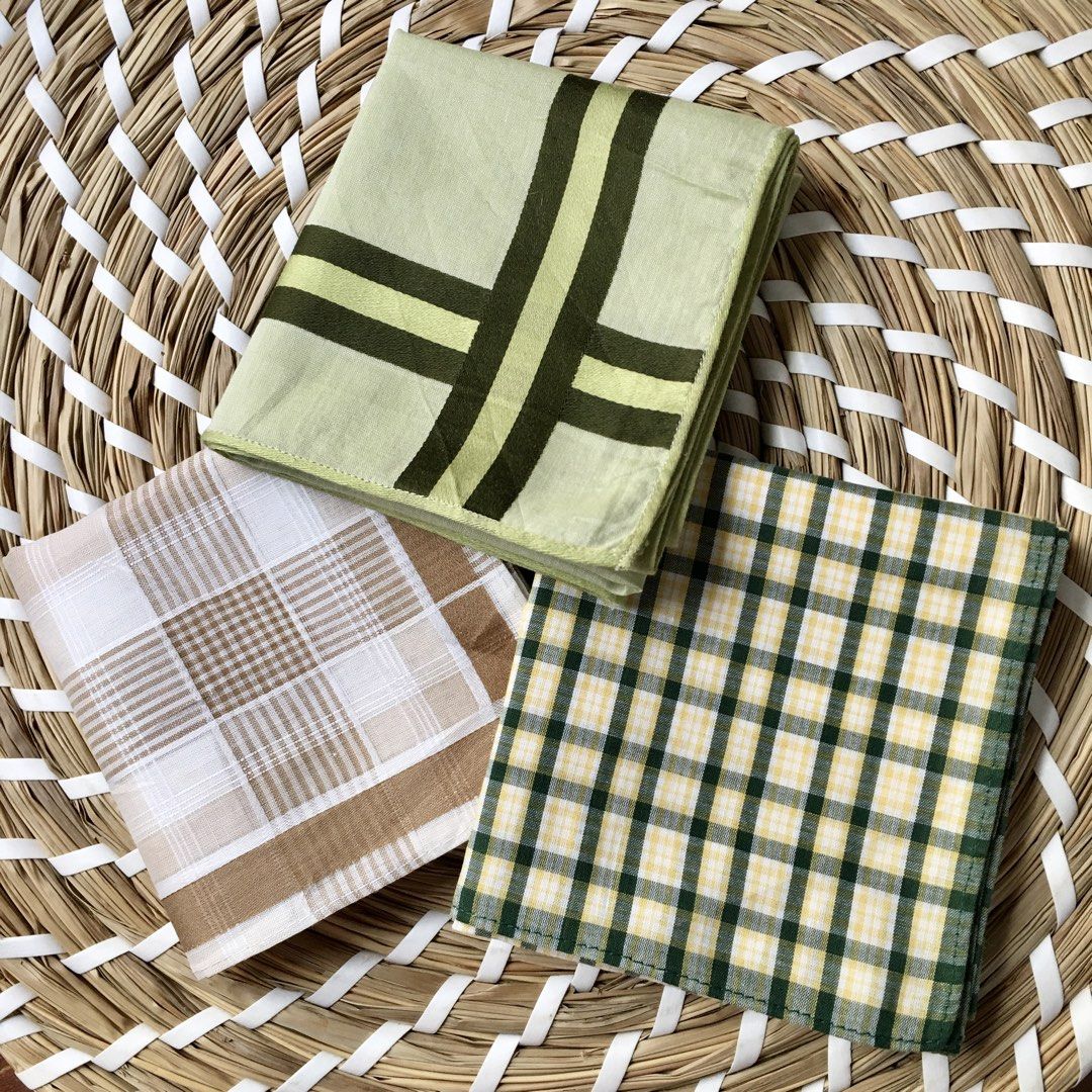 Japan cotton hankies bundle 3pcs (Category: Handkerchief & Pocket Squares) located in Quezon, Isabela. Submitted by hankies_garden2 (Listing ID 1470026073, Image 1). Description: Fixed price‼️ Cotton hankies from Japan 1 day reservation only‼️ *Please manage your expectations if there would be min flaws/ washable dirt/ small storage stain- major flaws will be disclosed #japanhankies #japanscarves #mcm #branded #fendi #picasso #luxuryhanky #celine