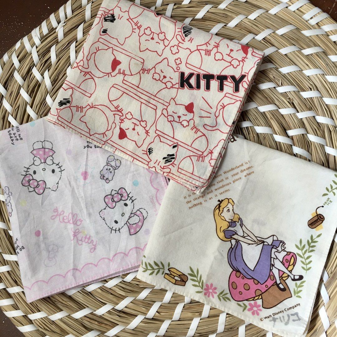 Japan cotton hankies for kids bundle 3pcs (Category: Scarves) located in Quezon, Isabela. Submitted by hankies_garden2 (Listing ID 1470036859, Image 1). Description: Fixed price‼️ Mix of bnew/ like new/ lightly used Cotton hankies from Japan 1 day reservation only‼️ *Please manage your expectations if there would be min flaws/ washable dirt/ small storage stain- major flaws will be disclosed #japanhankies #japanscarves #mcm #branded #fendi #picas