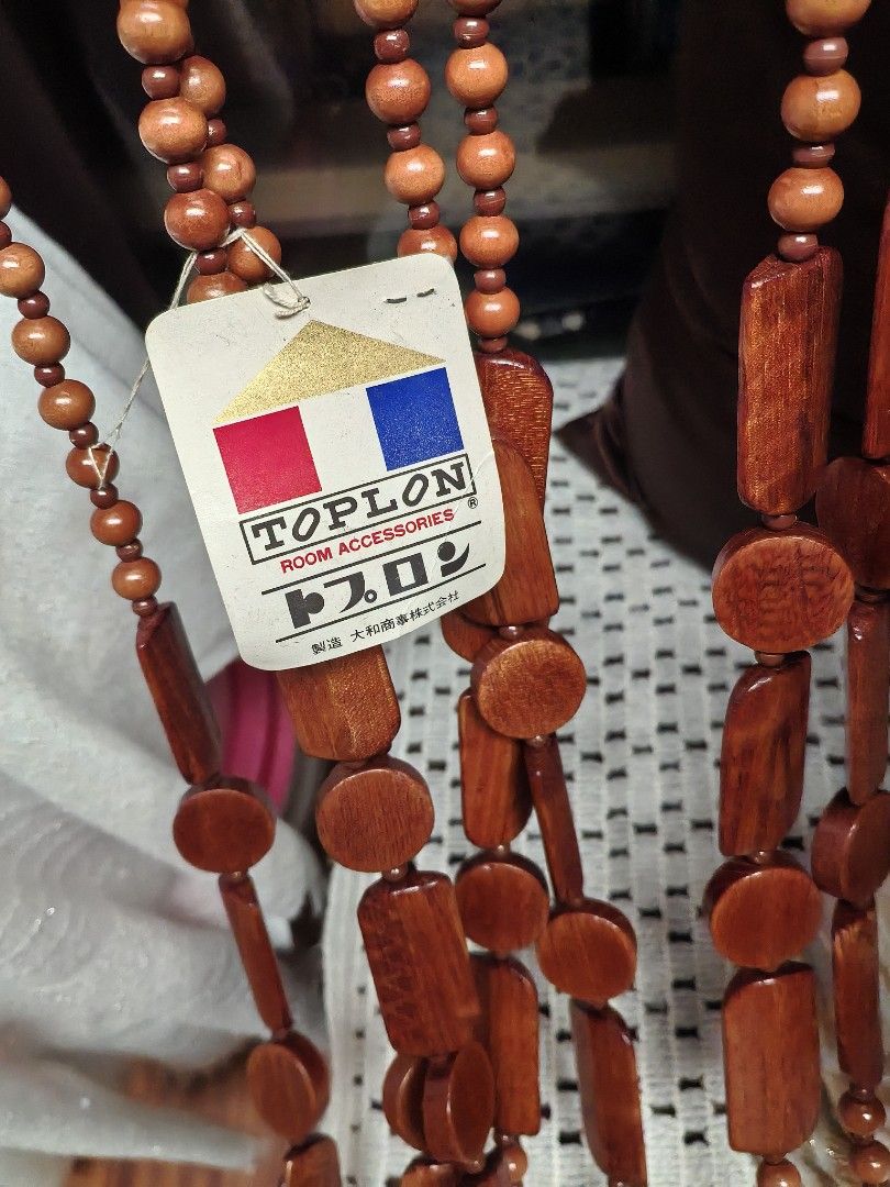 Japan wooden bead curtain (Category: Curtains & Blinds) located in Manila. Submitted by luckycharm_215 (Listing ID 1469973750, Image 3). Description: New with minor flaw as posted.