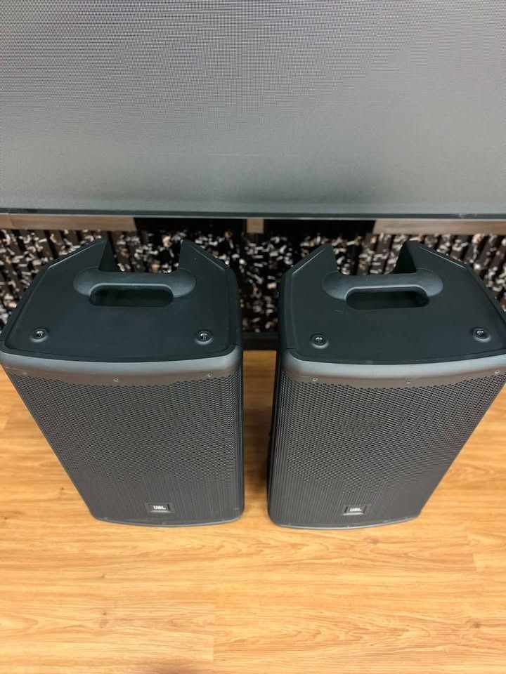 JBL EON 712 Series Powered Speakers Pair (Category: Soundbars, Speakers & Amplifiers) located in Paranaque City. Submitted by digitalconcept.corp (Listing ID 1469963021, Image 2). Description: - Item: Pair of JBL EON 712 Series Professional Powered Speakers - Color/Build: Black finish, rugged plastic enclosure, and heavy-duty metal grilles - Portability: Integrated handles on top and sides for easy transport - Controls & Inputs: Rear panel with d