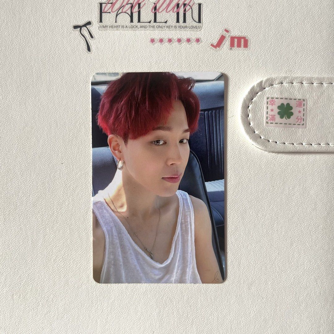 JIMIN BUTTER POB PC (Category: K-Wave Merchandise) located in Manila. Submitted by 3z6lia (Listing ID 1470022129, Image 1). Description: 💌 wts lfb ph — jimin butter pob pc 🏷️ ₱120 onhand # bts pcs pc photocards park jimin butter jm mimi red hair.