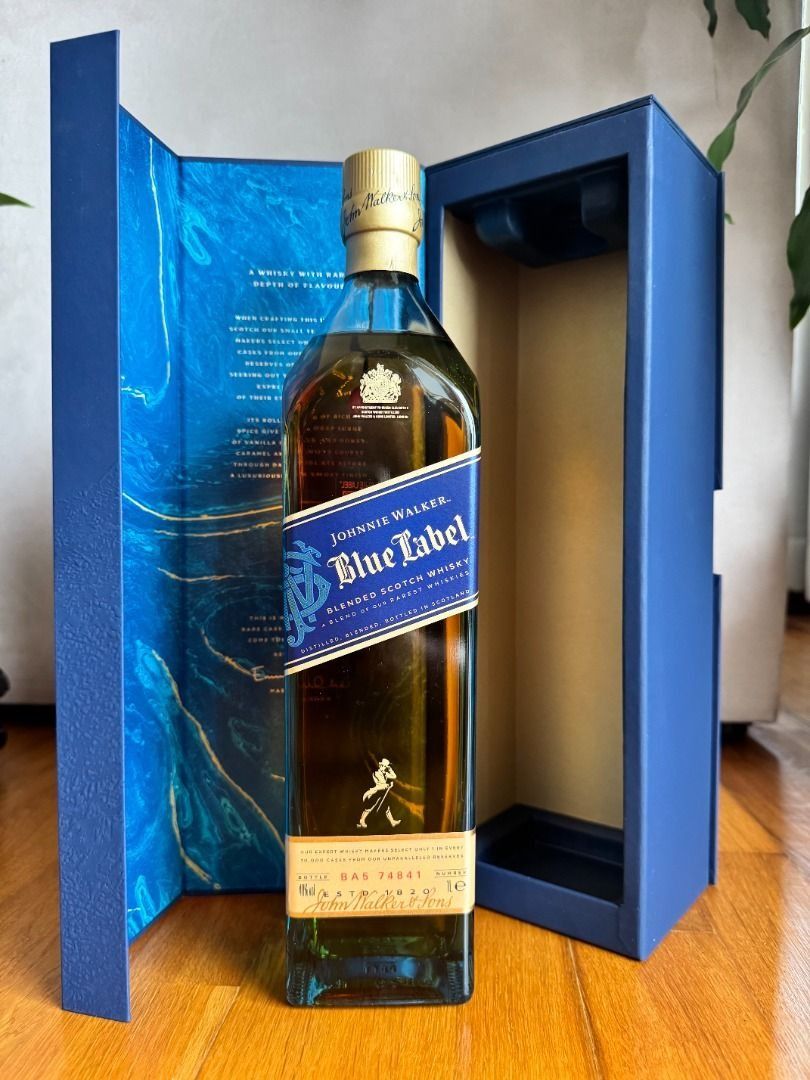 Johnnie Walker Blue Label Blended Scotch Whisky 1L, 嘢食 & 嘢飲, 酒精飲料 ...