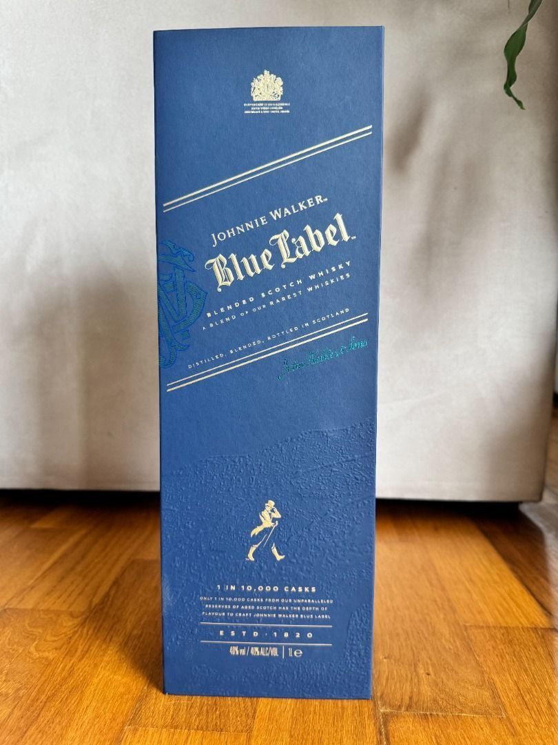 Johnnie Walker Blue Label Blended Scotch Whisky 1L, 嘢食 & 嘢飲, 酒精飲料 ...