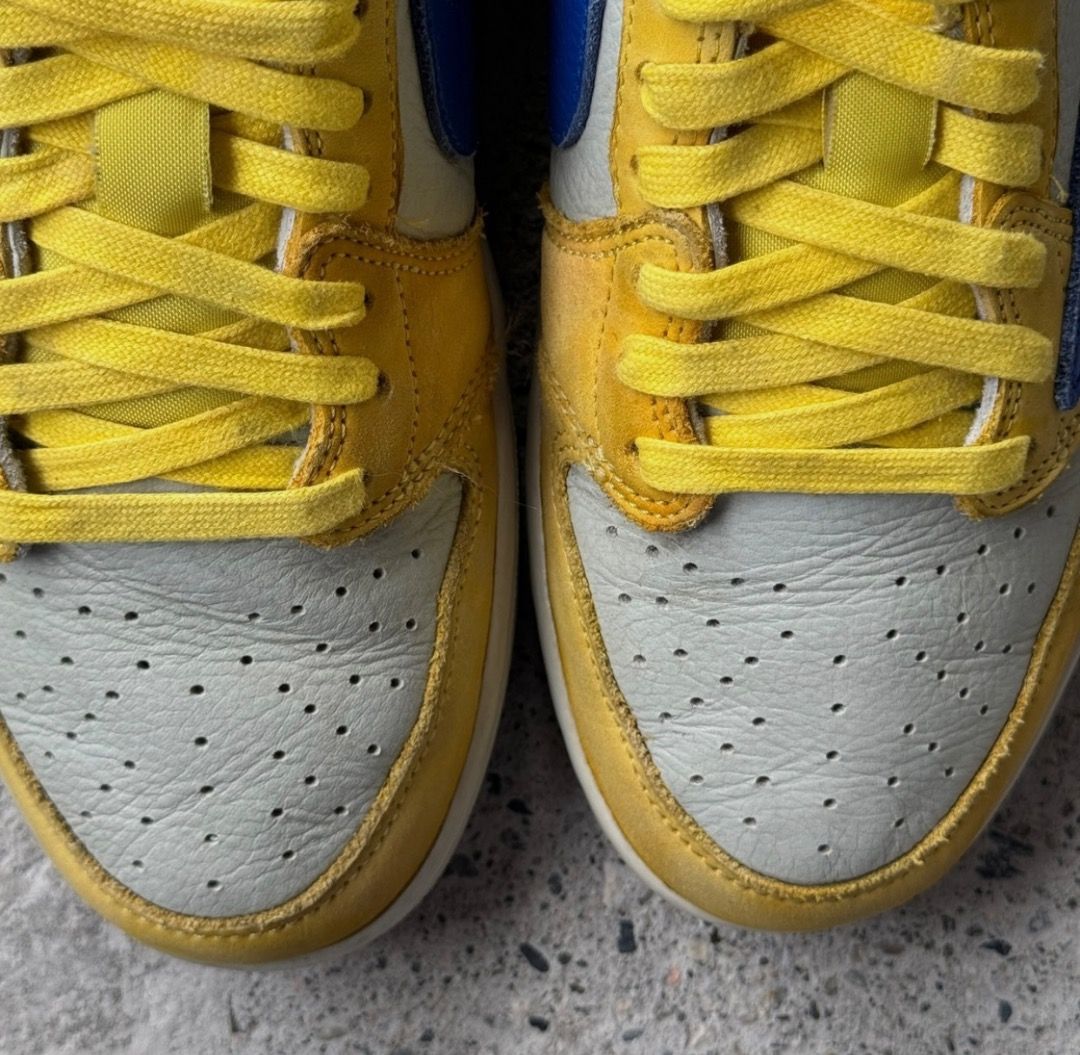 Jordan 1 Low Travis Scott Canary (Category: Sneakers) located in Albuera. Submitted by maglinte23 (Listing ID 1470057701, Image 3). Description: Jordan 1 Low Travis Scott Canary Size 10 US Mens Lightly Worn.