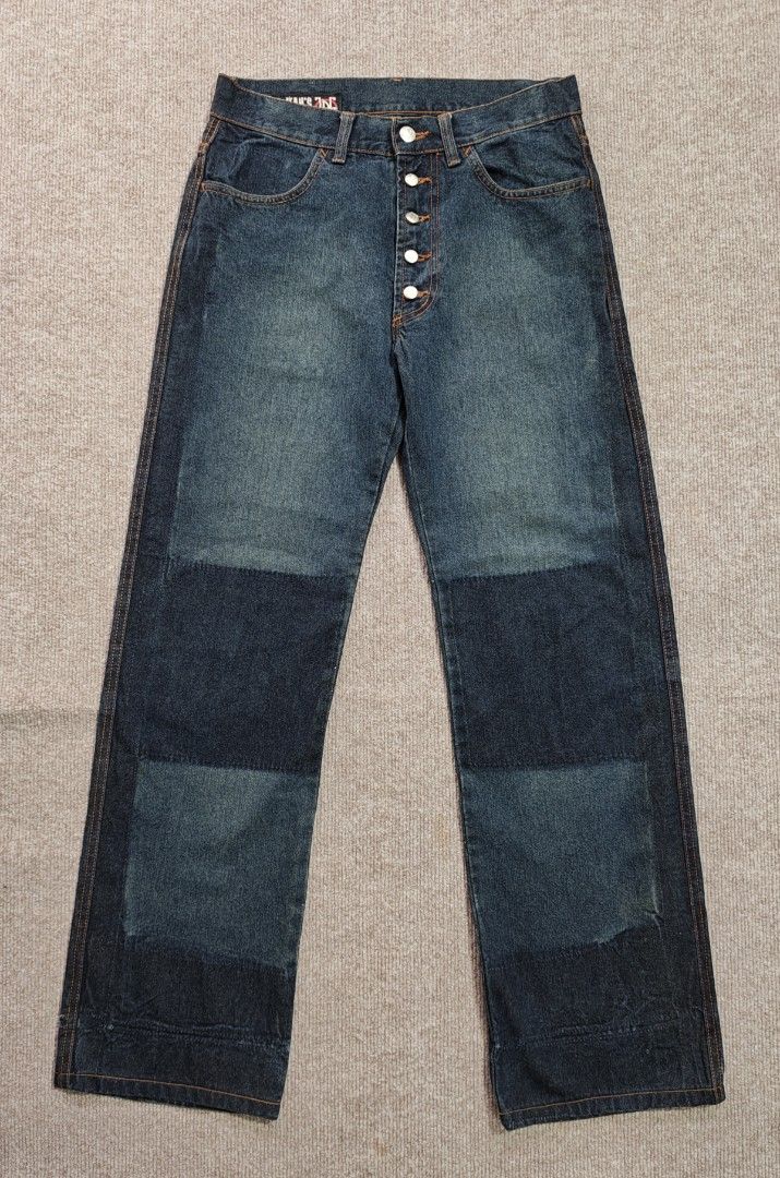 JPG PATCHWORK PANTS (Category: Jeans) located in Apalit. Submitted by _doer (Listing ID 1469959590, Image 1). Description: size 30 40 inch length 9.5 inch legs 8.8 inch hem 10,000 or best offer.