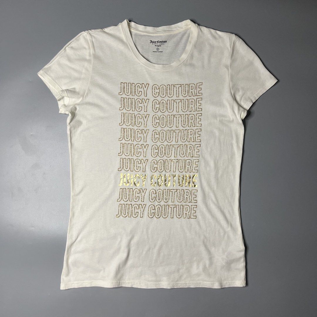 JUICY COUTURE (Category: Shirts) located in Manila. Submitted by aaaaaahhhhhh (Listing ID 1470077127, Image 1). Description: Small 17.5W 25.5L Excellent Lalamove or J&t Express + Shipping fee .