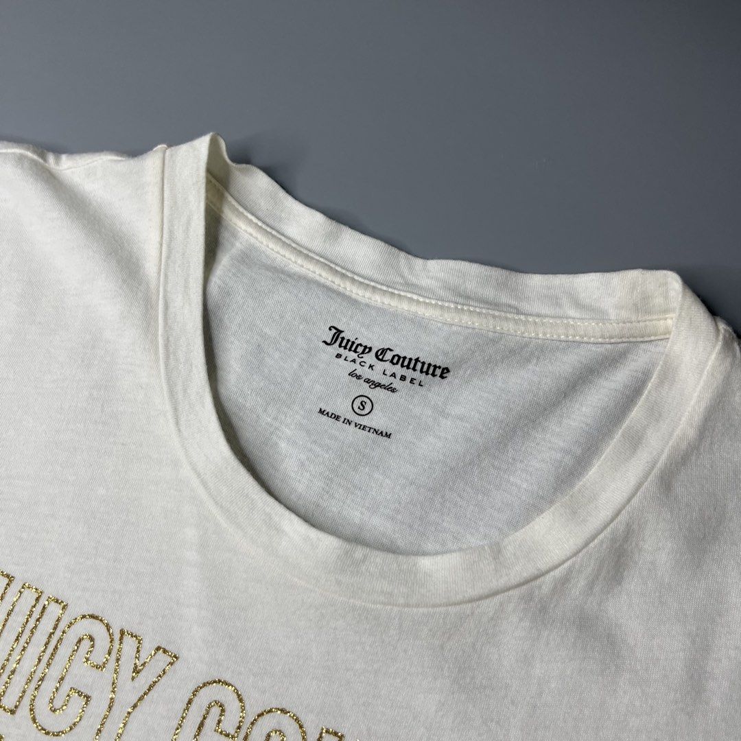 JUICY COUTURE (Category: Shirts) located in Manila. Submitted by aaaaaahhhhhh (Listing ID 1470077127, Image 3). Description: Small 17.5W 25.5L Excellent Lalamove or J&t Express + Shipping fee .