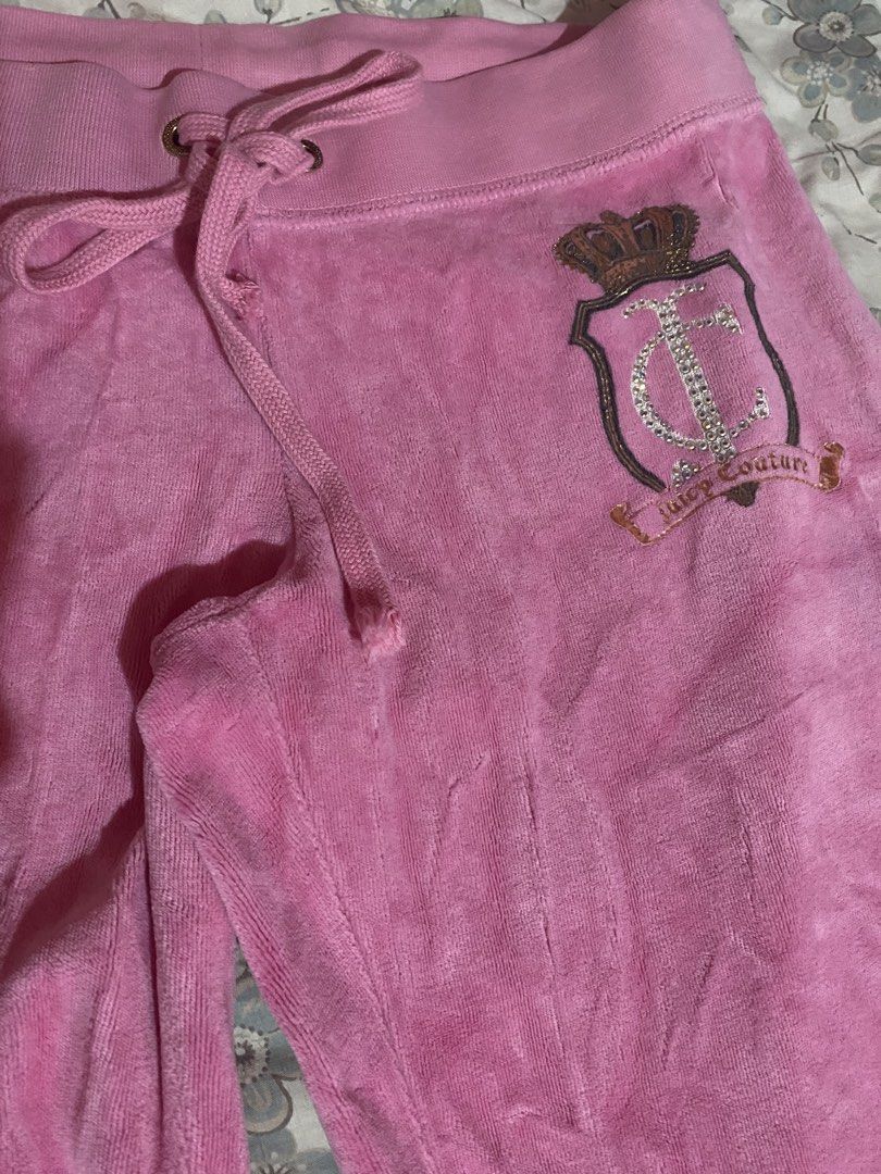 Juicy Couture Pink Track Pants (Category: Other Bottoms) located in Baliuag. Submitted by br0kebaddieng (Listing ID 1470100257, Image 3). Description: Negotiable if sure buyer Size: XS Issue: blue stains .