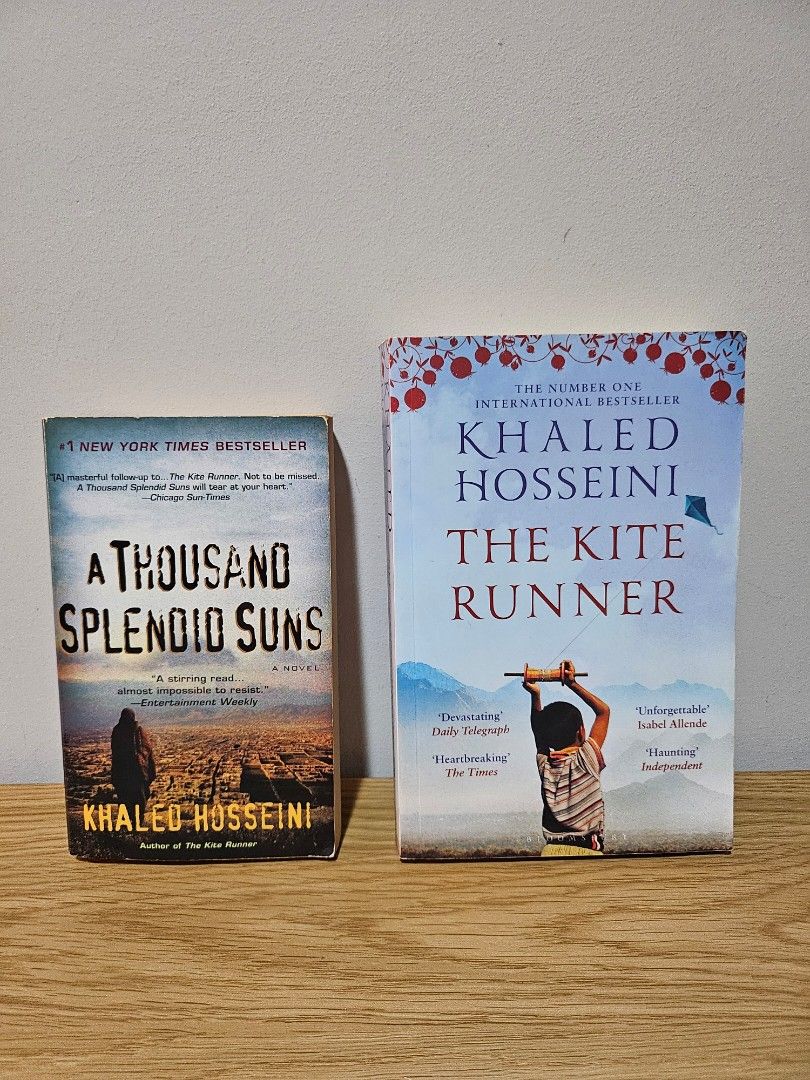 Khaled Hosseini Books (Category: Storybooks) located in Quezon City. Submitted by nndvy (Listing ID 1469956163, Image 1). Description: - Title: The Kite Runner and A Thousan Splendid Suns (sold as a bundle) - Condition: Pre-loved with minor shelf wear on edges/spines, but pages are still clean.