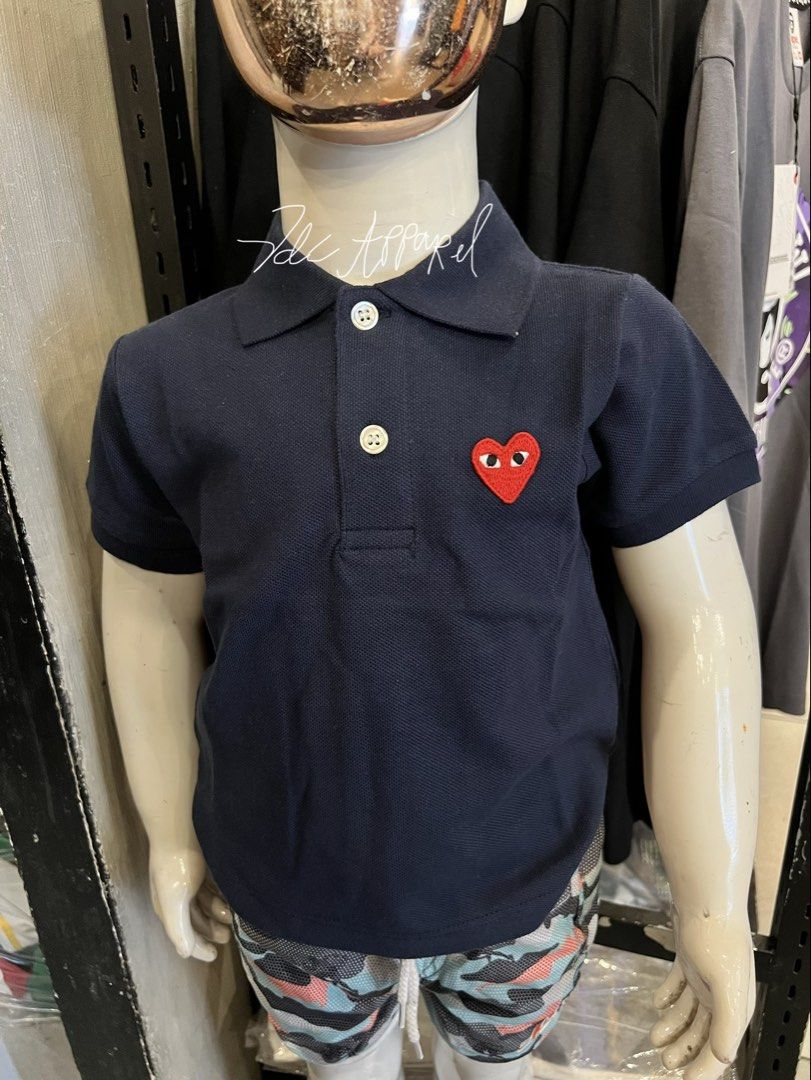 KIDS CDG play Polo shirt (Category: Babies & Kids Fashion) located in Imus. Submitted by vdc.apparel (Listing ID 1469959518, Image 1). Description: .