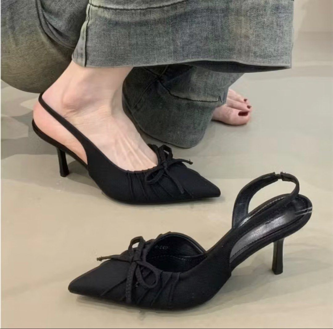 Kitten Heels Pointed Elegant Stiletto Bow Sandals (Category: Heels) located in Imus. Submitted by feedworthyph (Listing ID 1470130067, Image 1). Description: size 36 used once rfs: too big on me! no box included dm for actual when worn.