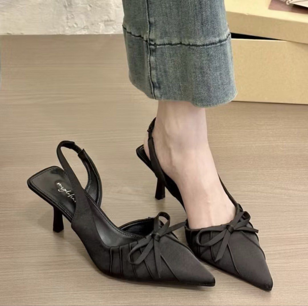 Kitten Heels Pointed Elegant Stiletto Bow Sandals (Category: Heels) located in Imus. Submitted by feedworthyph (Listing ID 1470130067, Image 2). Description: size 36 used once rfs: too big on me! no box included dm for actual when worn.