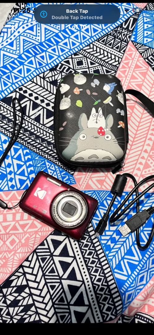 Kodak PIXPRO FZ55 RED (Category: Cameras) located in Caloocan City. Submitted by bravemountain_57b12f (Listing ID 1469973466, Image 1). Description: - Red Kodak digital camera in a compact point-and-shoot design - Includes a zippered Totoro hard case with extra room for accessories - not free - Comes with a USB cable for power and charging - Features standard buttons and a handy screen setup - Plug and shoot, perfect for everyday snapshots.