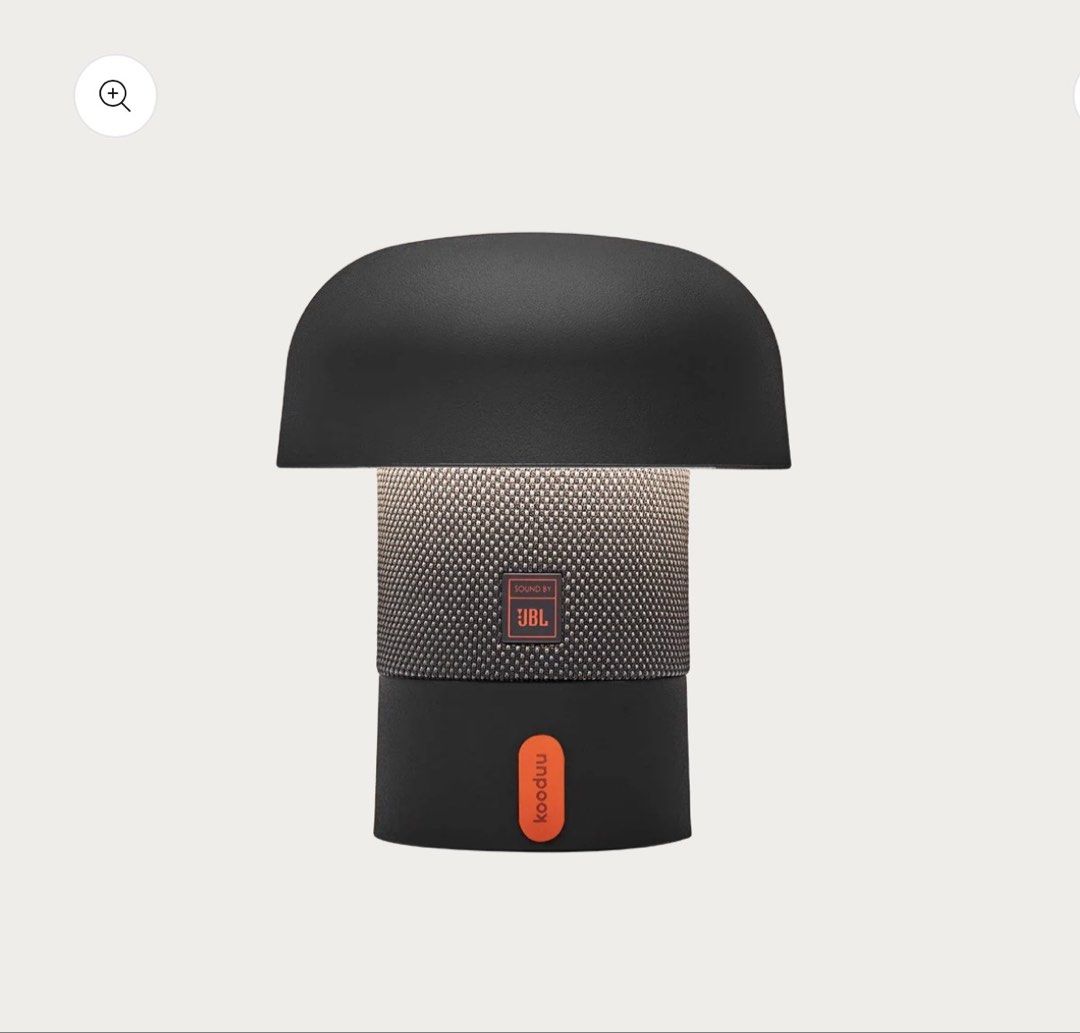 Kooduu Sensa Play Mini Dimmable LED Lamp and Bluetooth Speaker (Category: Soundbars, Speakers & Amplifiers) located in Marikina City. Submitted by melscloset_ (Listing ID 1469975490, Image 2). Description: - Model: Kooduu Sensa Play Mini - Color: Black with stylish orange accent branding - Features: 2-in-1 wireless Bluetooth speaker and dimmable LED lamp - Sound Quality: Expertly tuned by JBL for amazing audio - Design: Compact and trendy mushroo