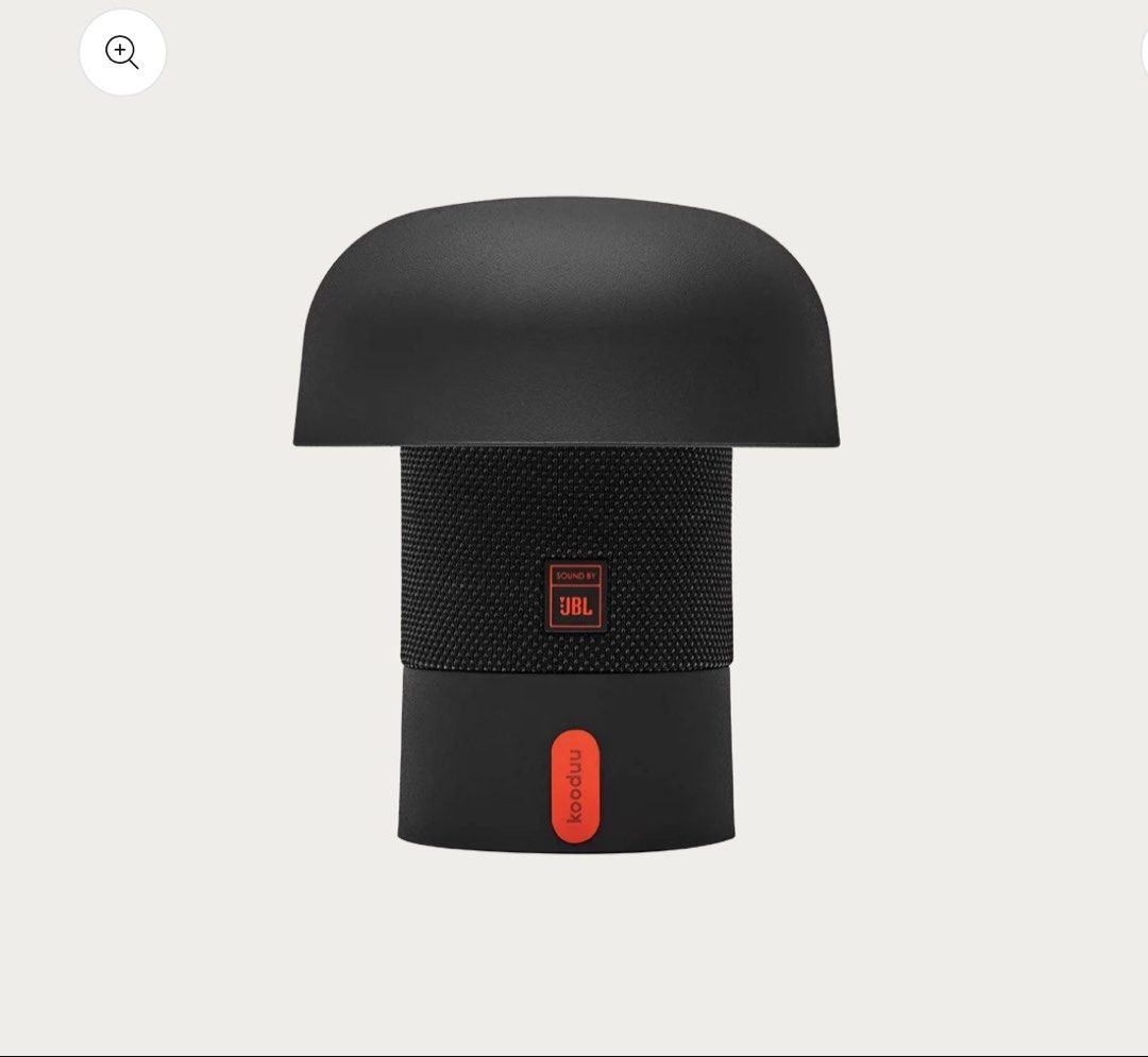 Kooduu Sensa Play Mini Dimmable LED Lamp and Bluetooth Speaker (Category: Soundbars, Speakers & Amplifiers) located in Marikina City. Submitted by melscloset_ (Listing ID 1469975490, Image 3). Description: - Model: Kooduu Sensa Play Mini - Color: Black with stylish orange accent branding - Features: 2-in-1 wireless Bluetooth speaker and dimmable LED lamp - Sound Quality: Expertly tuned by JBL for amazing audio - Design: Compact and trendy mushroo