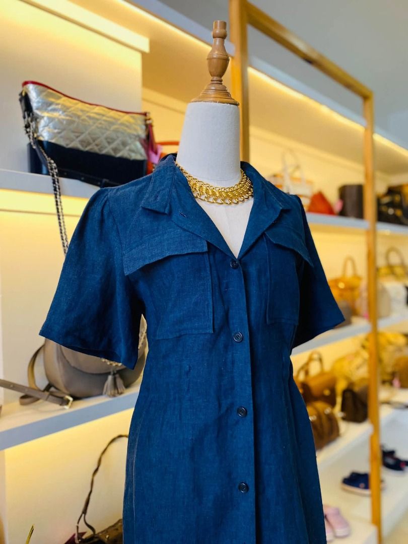 KOREAN LINEN BUTTON DOWN DRESS (Category: Dresses) located in Baguio. Submitted by asna_taku (Listing ID 1470048133, Image 2). Description: KOREAN LINEN BUTTON DOWN DRESS MEDIUM ₱800.
