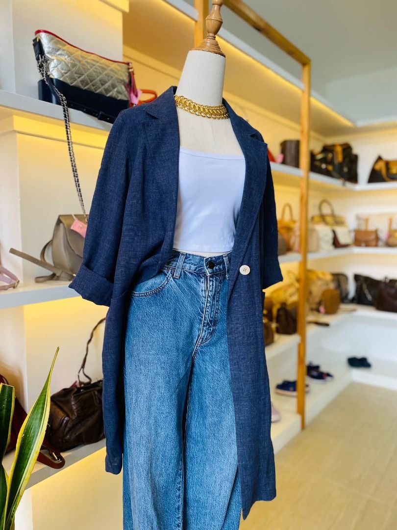 KOREAN LINEN COAT (Category: Coats, Jackets and Outerwear) located in Baguio. Submitted by asna_taku (Listing ID 1470033133, Image 2). Description: KOREAN LINEN COAT MEDIUM ₱980.