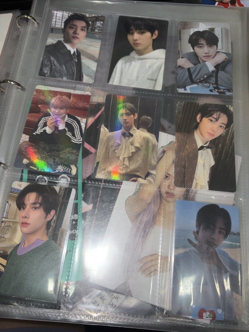 ENHYPEN Kpop Photocards Sunghoon Jake (Category: K-Wave Merchandise) located in Quezon City. Submitted by andre25_ (Listing ID 1470053399, Image 2). Description: - ENHYPEN photocards featuring Sunghoon and Jake - Glossy finish and standard trading card size - Carefully stored in clear binder pockets - Ships securely in protective sleeves - Ideal for starting a collection or completing your set.
