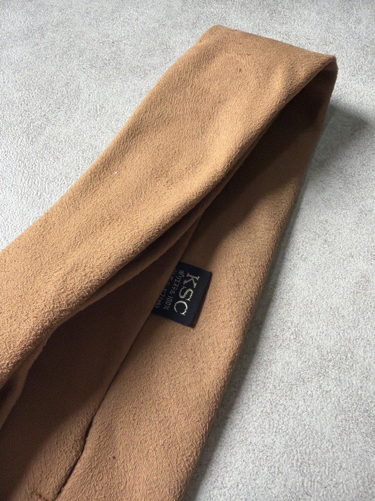 KSC Suede Necktie (Category: Ties) located in Pasig City. Submitted by chamoisee (Listing ID 1469958990, Image 3). Description: like cowfur material .