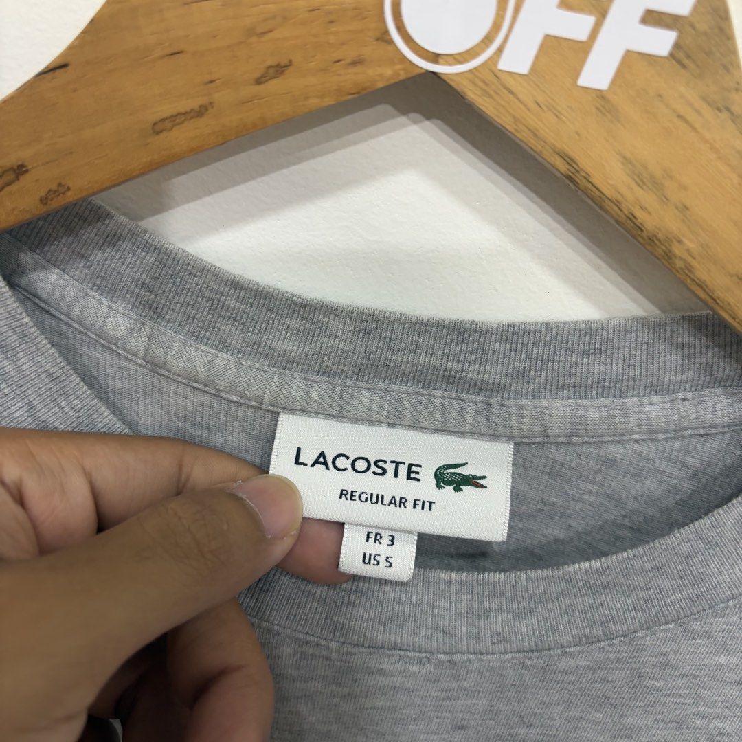 Lacoste (Category: Tshirts & Polo Shirts ) located in Santa Rosa. Submitted by gardenofthrifts (Listing ID 1469950602, Image 3). Description: Shirt ₱1280 S Width: 17.5 Length: 25 10/10 Condition Comment “Mine” below to purchase..