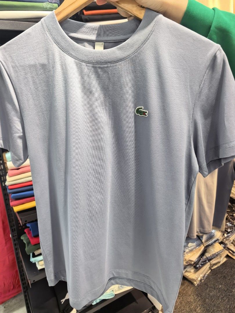 Lacoste Crew Neck T-Shirt Multiple Colors Available Size M (Category: Tshirts & Polo Shirts ) located in Las Pinas. Submitted by teampeewee888 (Listing ID 1470022939, Image 2). Description: - Style: Classic crew neck t-shirt with a clean finish - Detail: Signature embroidered crocodile patch on the chest - Fit: Classic fit with short sleeves and straight hem - Material: Breathable, high-quality cotton for daily comfort - Size: Tagged Size small t