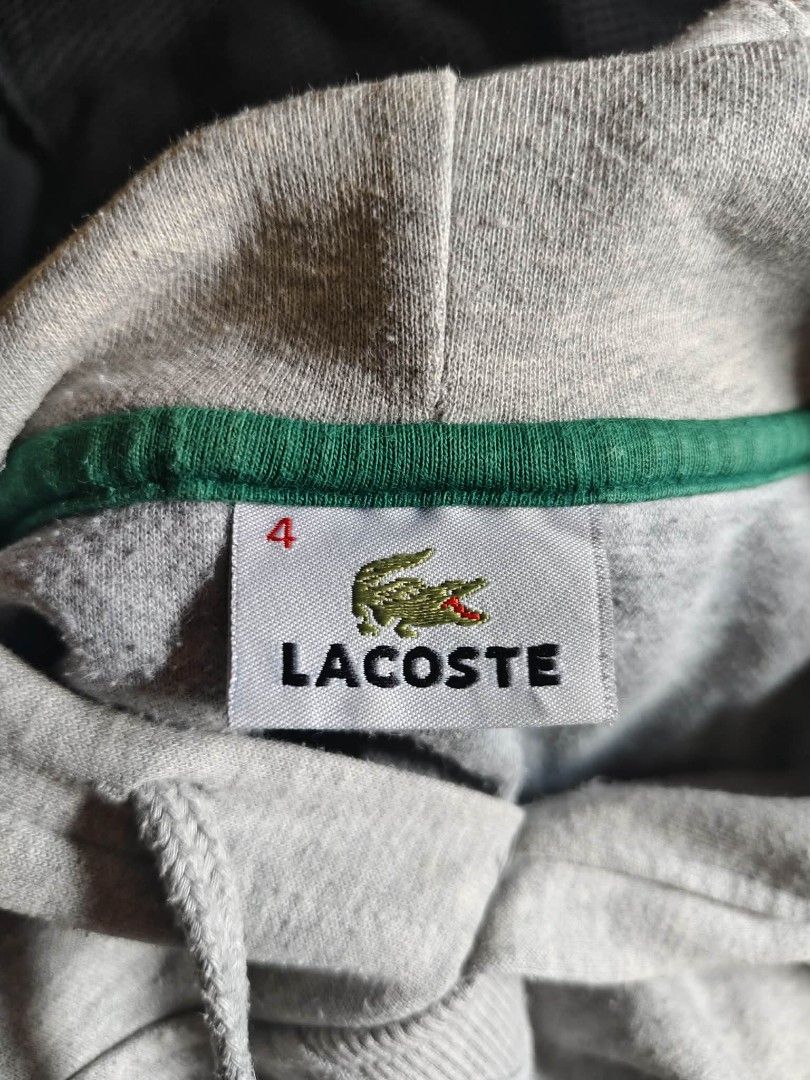 LACOSTE HOODIE (Category: Hoodies) located in Tubigon. Submitted by negosyanthrift (Listing ID 1469980549, Image 2). Description: Size:Medium 22x26 Issue lints at the back Good condition Need wash only 🏷️349+sf.
