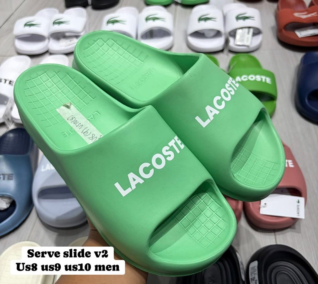 Lacoste Mens Serve Slide V2 (Category: Slippers & Slides) located in Rizal. Submitted by hiraya16 (Listing ID 1470009314, Image 1). Description: Mens Size posted available Onhand ready to ship.