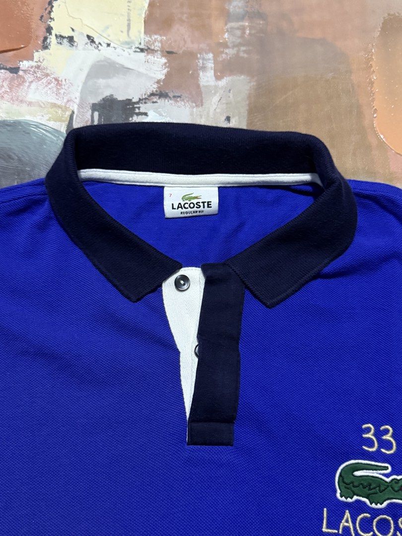 Lacoste polo shirt (Category: Tshirts & Polo Shirts ) located in Las Pinas. Submitted by thrftmnl. (Listing ID 1469965914, Image 3). Description: Lacoste polo shirt Size: 7 (XXL) Dimes Width: 25 Length: 29 Issue: none .