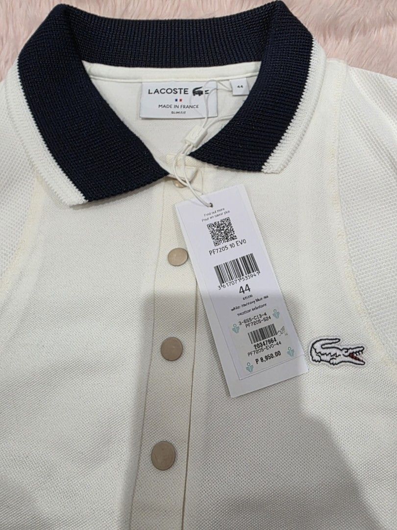 Lacoste polo shirt womens (Category: Shirts) located in Manila. Submitted by machoxmatt (Listing ID 1469980401, Image 3). Description: brandnew made in france issue: button slightly fading size: 44 slim fit (w18, l25) mop:bdo/gcash shipping at buyer's expense.