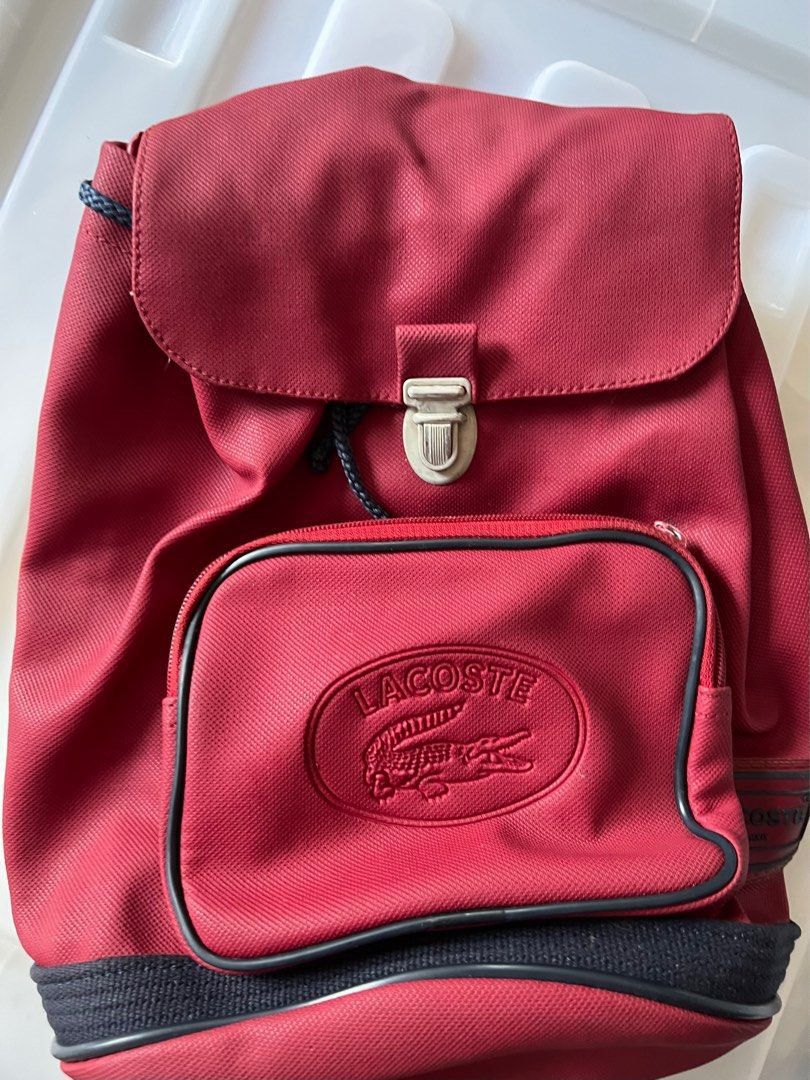 Lacoste Red Backpack (Category: Backpacks) located in Manila. Submitted by maurisio (Listing ID 1470082253, Image 2). Description: .