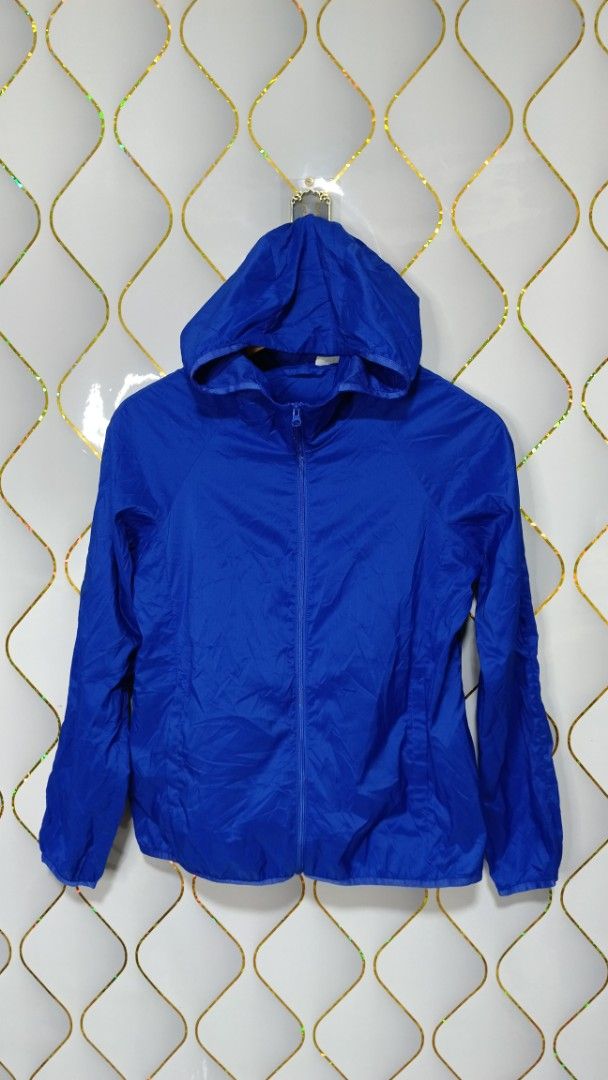 lativ Blue Hooded Windbreaker Jacket (Category: Coats, Jackets and Outerwear) located in Manila. Submitted by zariyah.1986 (Listing ID 1470068243, Image 1). Description: - Brand/Model: Lativ Blue Windbreaker Jacket - Size: M - Material: 100% polyester (lightweight & packable) - Features: Full zip front, attached hood, 2 secure zippered side pockets - Condition: Excellent, clean inside label - Note: Exact measurements are shown on the tape in the 