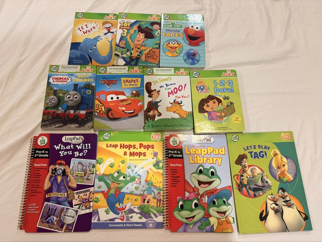 Leap Frog Books (Category: Children's Books) located in San Juan City. Submitted by lilipotph (Listing ID 1470068533, Image 1). Description: 250 each! These are Leap Frog Books. They are in good condition with plastic cover, which will be provided when bought and they are all maintained really well and still kept in very good condition. Prices are negotiable. ❤️.
