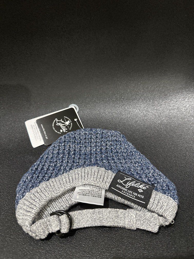 Lifelike Waffle Knit Cap (Hat for Dog) (Category: Homes & Other Pet Accessories) located in Manila. Submitted by krystalchewey_ (Listing ID 1470016576, Image 1). Description: accessory hat designed for dogs. Bnew Actual Photo Posted Waffle-knit texture, ear holes for a comfortable fit, and a soft adjustable chin strap..