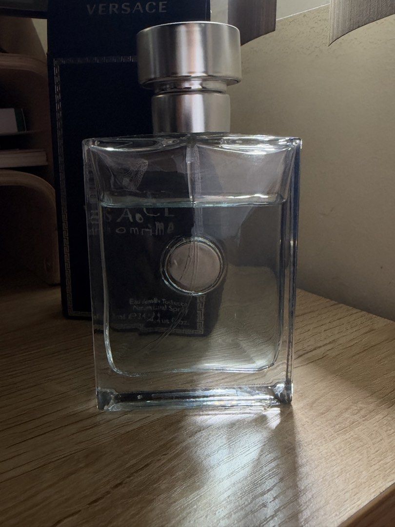 Lightly Used | Versace Pour Homme (Category: Fragrance & Deodorants) located in Mandaluyong City. Submitted by myclosettours (Listing ID 1469994499, Image 3). Description: Bought from Saudi Arabia for 200 SAR (₱3,389) Lightly used, see picture for volume RFS: not my scent anymore.