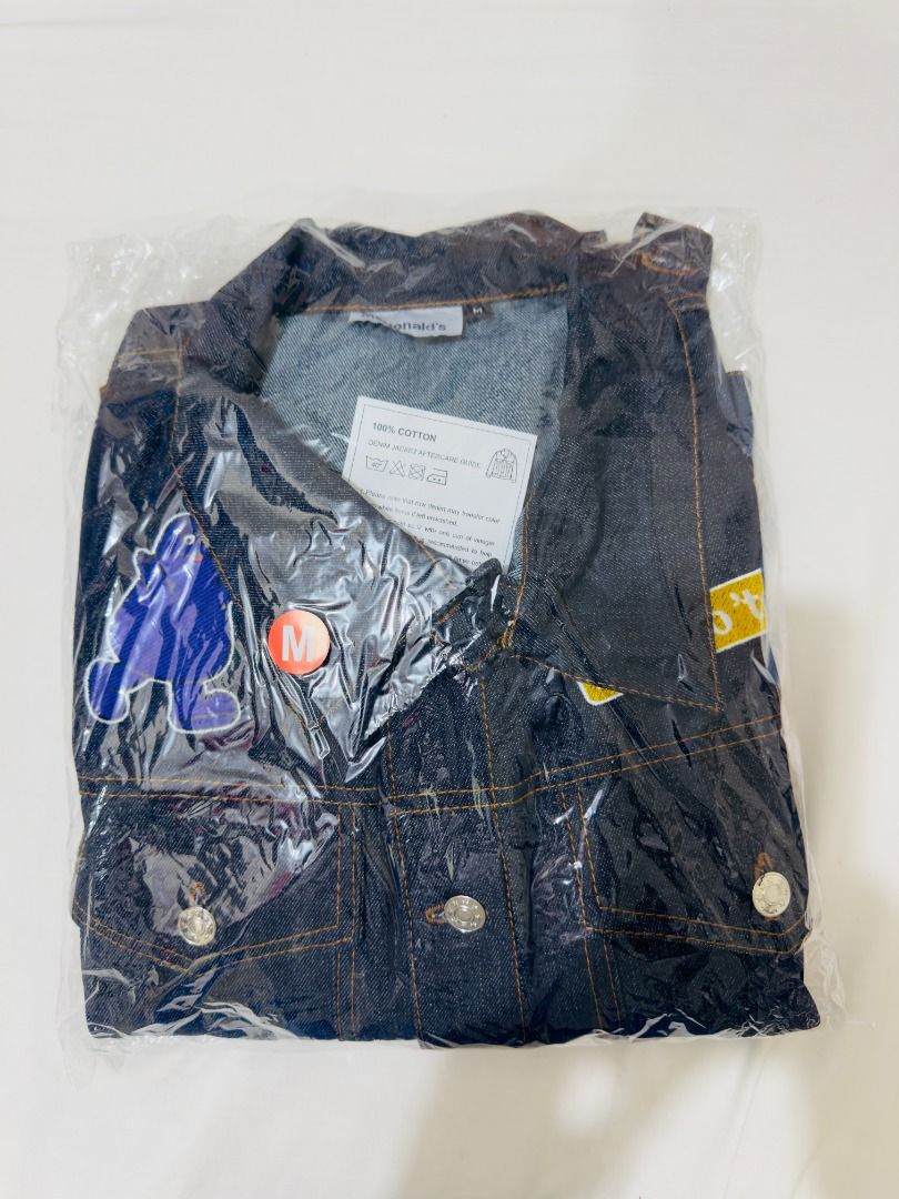 Limited Edition McDonald's Denim Jacket (Category: Coats, Jackets and Outerwear) located in Davao. Submitted by studiobasics.ph (Listing ID 1470092369, Image 1). Description: Limited Edition McDonald's Denim Jacket.
