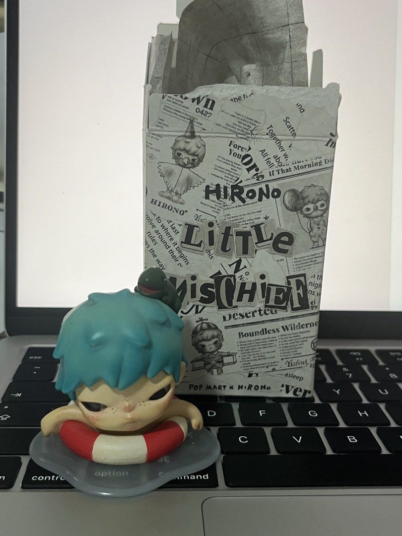 Little Mischief FLOAT Hirono (Category: Designer & Blind Box Toys) located in Cainta. Submitted by taoxu (Listing ID 1470107045, Image 1). Description: Series: Little Mischief Character: Float Inclusion: Original box and Card Condition: No scratches, kept in a see-through cabinet lalamove/lbc/meet-up.