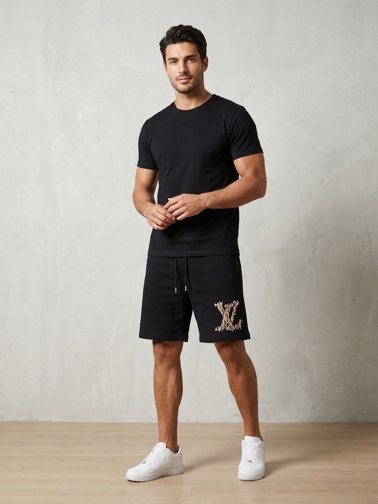 Louis Vuitton Embroidered Casual Shorts (Category: Luxury Apparel) located in Caloocan City. Submitted by okimmamaat31639 (Listing ID 1470021317, Image 2). Description: Louis Vuitton Embroidered Casual Shorts - Black Waistline: 28 to 34 Length: 19 No Issues Like New Condition 1,200+SF Location: North Caloocan.