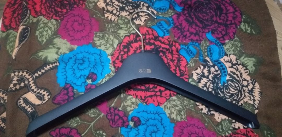 Louis Vuitton Mainetti Black Hanger (Category: Luxury Accessories) located in Pasig City. Submitted by jocel8432 (Listing ID 1469979543, Image 3). Description: - Authentic Louis Vuitton black hanger made by Mainetti - Premium solid plastic construction with a sleek matte finish - Features the iconic embossed Louis Vuitton logo on the front - Sturdy design ideal for keeping heavy coats and jackets in shape - Minimalist luxury store display accesso