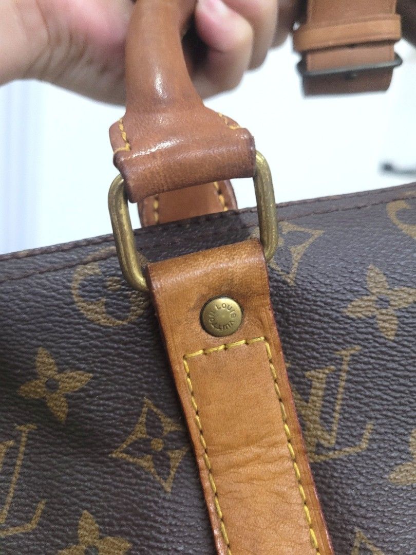 Guaranteed Auth Louis Vuitton Monogram Keepall 45 Travel Bag (Category: Luxury Bags & Wallets) located in Antipolo. Submitted by dlolin (Listing ID 1470055776, Image 2). Description: - Authentic Louis Vuitton travel bag in classic brown monogram canvas - Signature leather handles, trim, and golden brass hardware - Secure zipper closure with side lock loop - Spacious brown fabric-lined interior with stamped hardware rivets - Ideal size for weekend