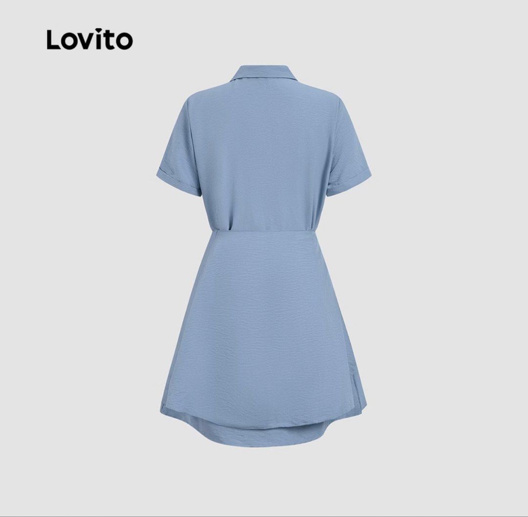 Lovito casual blue dress (Category: Dresses) located in Mandaluyong City. Submitted by dclutter.corner (Listing ID 1470129661, Image 3). Description: Used once. mejo masikip sakin. Bougt in orange app at ₱579.