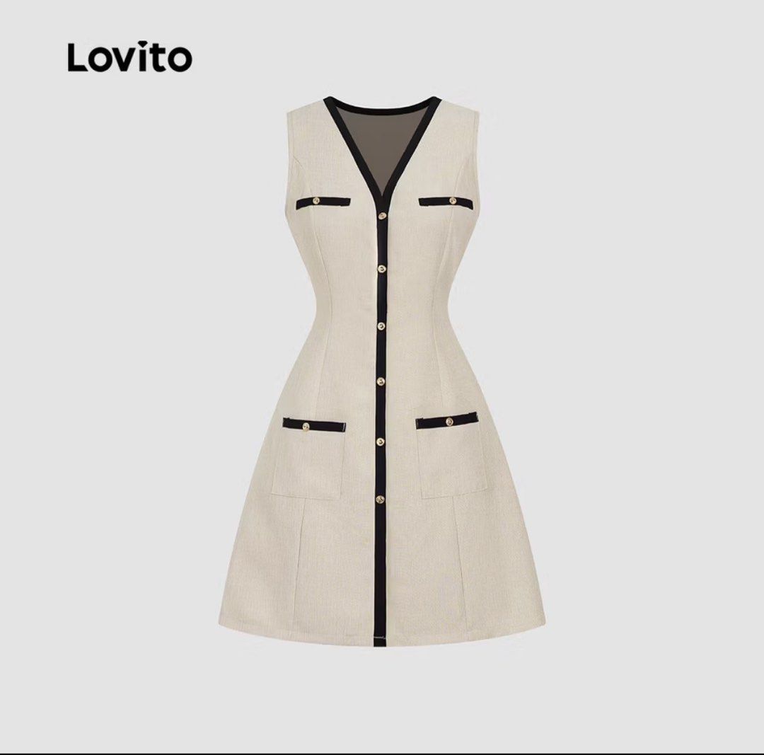 Lovito casual dress (Category: Dresses) located in Mandaluyong City. Submitted by dclutter.corner (Listing ID 1470130681, Image 2). Description: Washed but never been used. Ganda nito kasi di kasya sakin. Pang slim fit body type. Bought in orange app at ₱326.