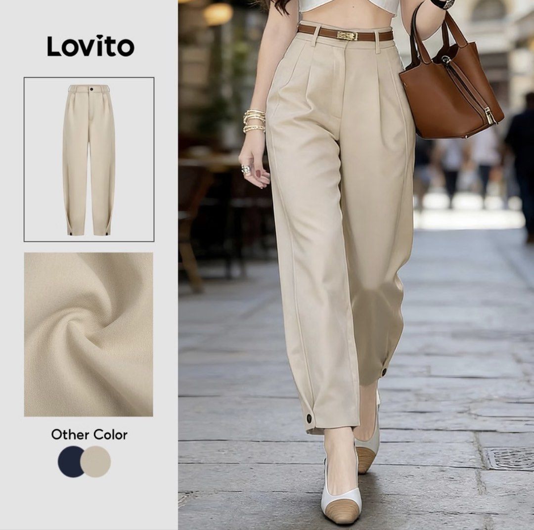 Lovito casual khaki pants (Category: Other Bottoms) located in Mandaluyong City. Submitted by dclutter.corner (Listing ID 1470129894, Image 1). Description: Used once. Mahaba for me since 4'11 lang ako. Bought in orange app at php568.