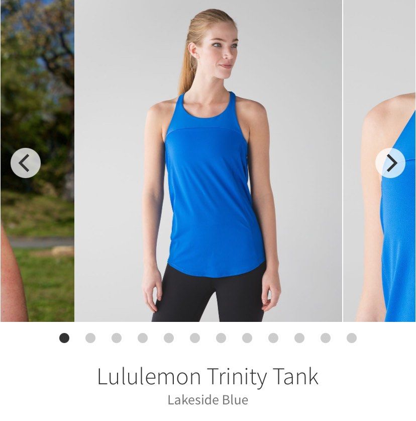 Lululemon | trinity tank / dot 10 large (Category: Activewear) located in Cebu City. Submitted by rarathriftedcb (Listing ID 1470036018, Image 2). Description: Lululemon ✅ Trinity tank Lakeside blue Dot 10 tag 🏷️ Large 750pesos + sf 95 Location : cebu city Page : RaRa thrifted Jnt nationwide Message us 📩.
