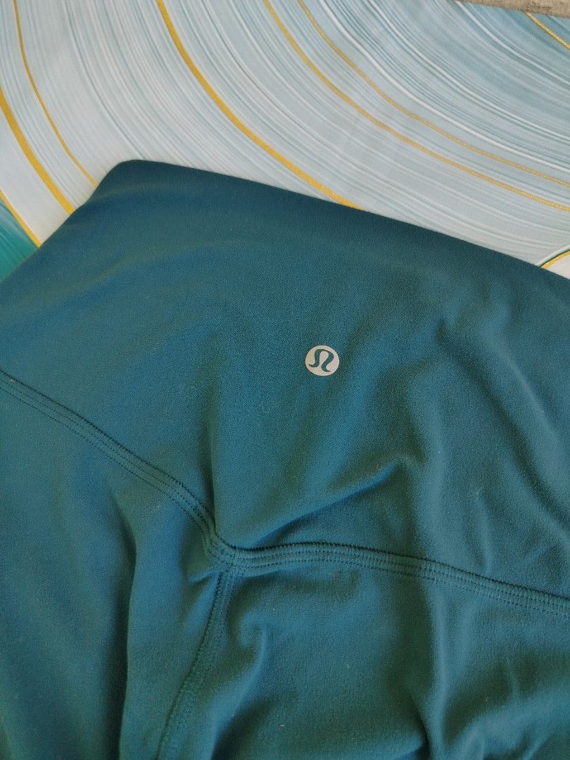 Lululemon Align High-Rise Leggings Teal Size 4 (Category: Activewear) located in Manila. Submitted by geraldquinto_917 (Listing ID 1470079438, Image 1). Description: - Brand: Lululemon - Size: 4 (tag confirmed in waistband pocket) -Length 33 - Color: Rich teal - Rise: High-rise for maximum comfort and support - Details: Signature logo on the back waistband, hidden pocket - Condition: Excellent, buttery soft fabric - Best for: Workouts, yoga, or e