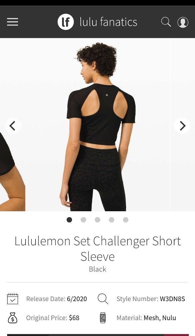 Lululemon challenger Yoga Top (Category: Activewear) located in Cabuyao City. Submitted by THRIFTHITS (Listing ID 1470003270, Image 3). Description: Lùlülemon Challenger yoga Tops (Authentic) Excellent condition W 15 L 16 Mine 350‼️ Direct Message me and Add for fast Transaction ty .