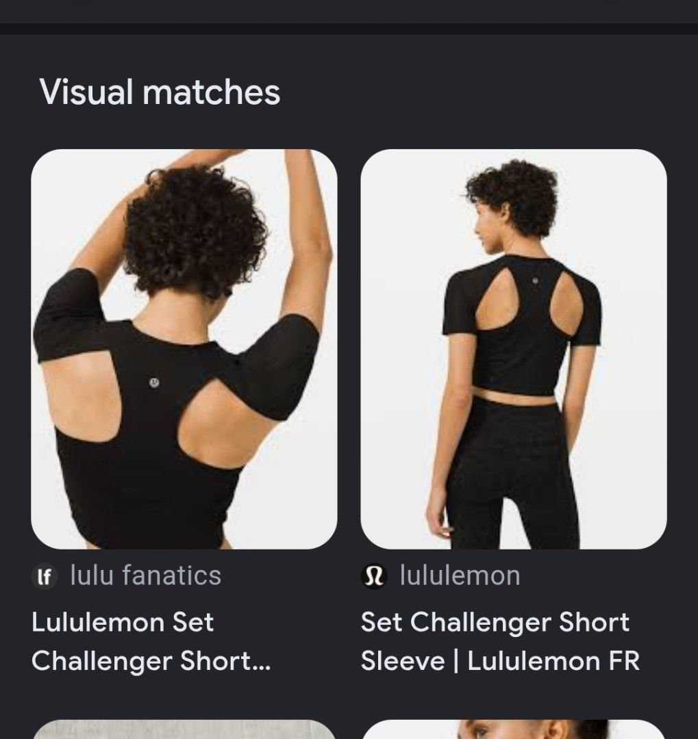 Lululemon challenger Yoga Top (Category: Activewear) located in Cabuyao City. Submitted by THRIFTHITS (Listing ID 1470003270, Image 2). Description: Lùlülemon Challenger yoga Tops (Authentic) Excellent condition W 15 L 16 Mine 350‼️ Direct Message me and Add for fast Transaction ty .