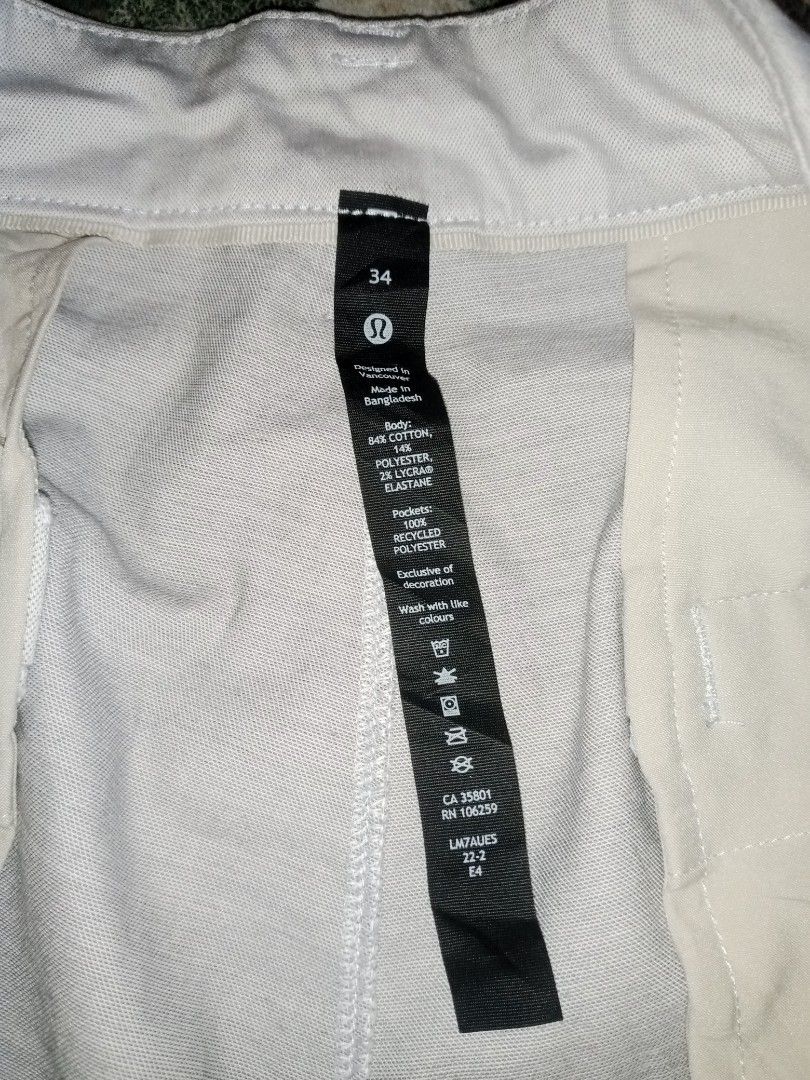 Lululemon ABC Commision Men's Short (Category: Activewear) located in Dasmarinas. Submitted by francoprancisco (Listing ID 1469982378, Image 3). Description: Lululemon Commision Men's Short 34-35 x 20 dimes. 34 on dot. lighweight/stretchable 5 pockets. excellent /like new 700 plus sfee Cavite loc..
